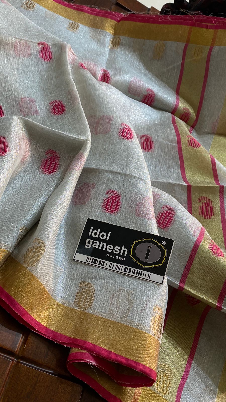 IG6862pure handloom tissue /lenine saree IG6862pure handloom tissue /lenine saree