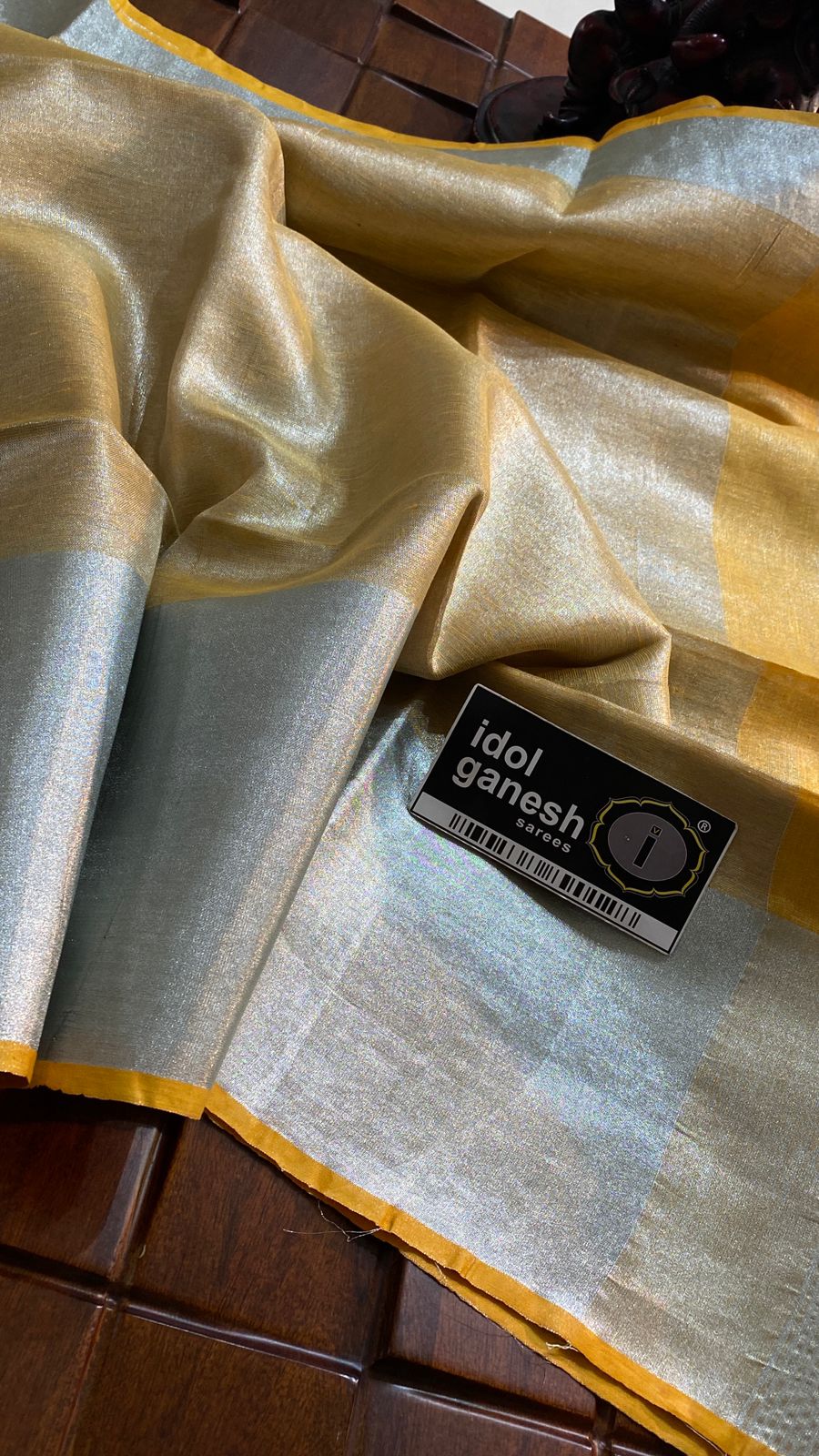 IG6865 pure handloom tissue /lenine saree 