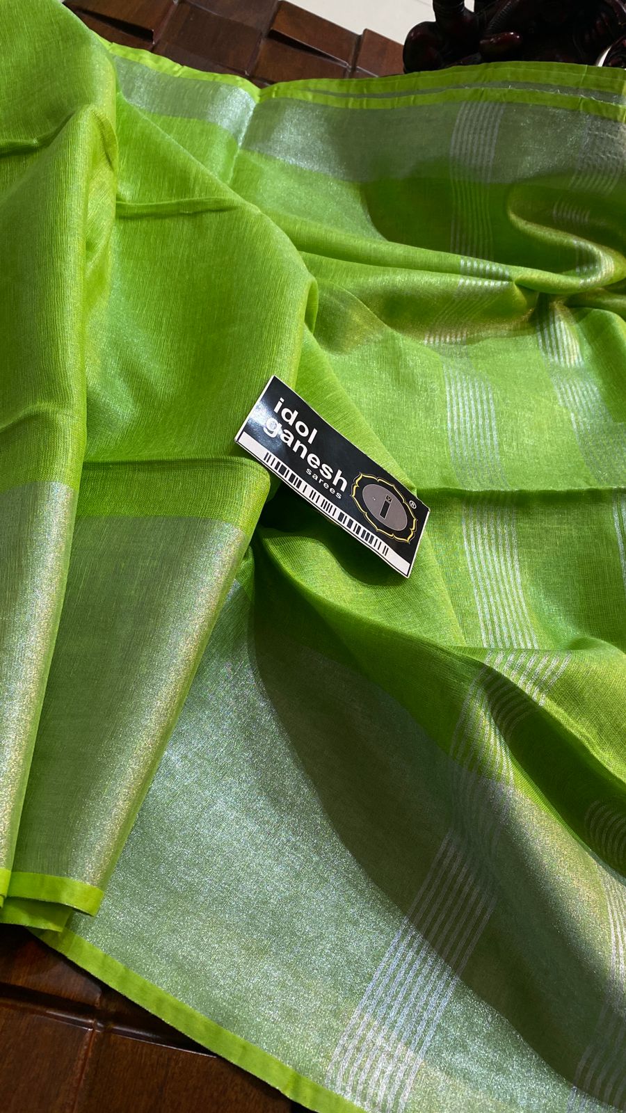 IG6865 pure handloom tissue /lenine saree IG6865 pure handloom tissue /lenine saree