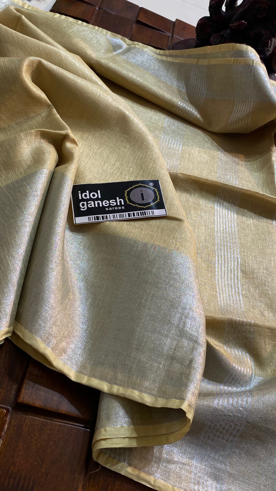 IG6865 pure handloom tissue /lenine saree IG6865 pure handloom tissue /lenine saree