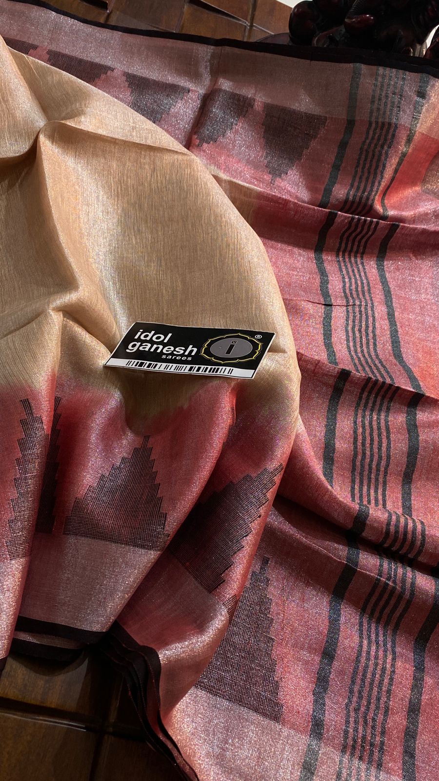IG6866pure handloom tissue /lenine sarees IG6866pure handloom tissue /lenine sarees