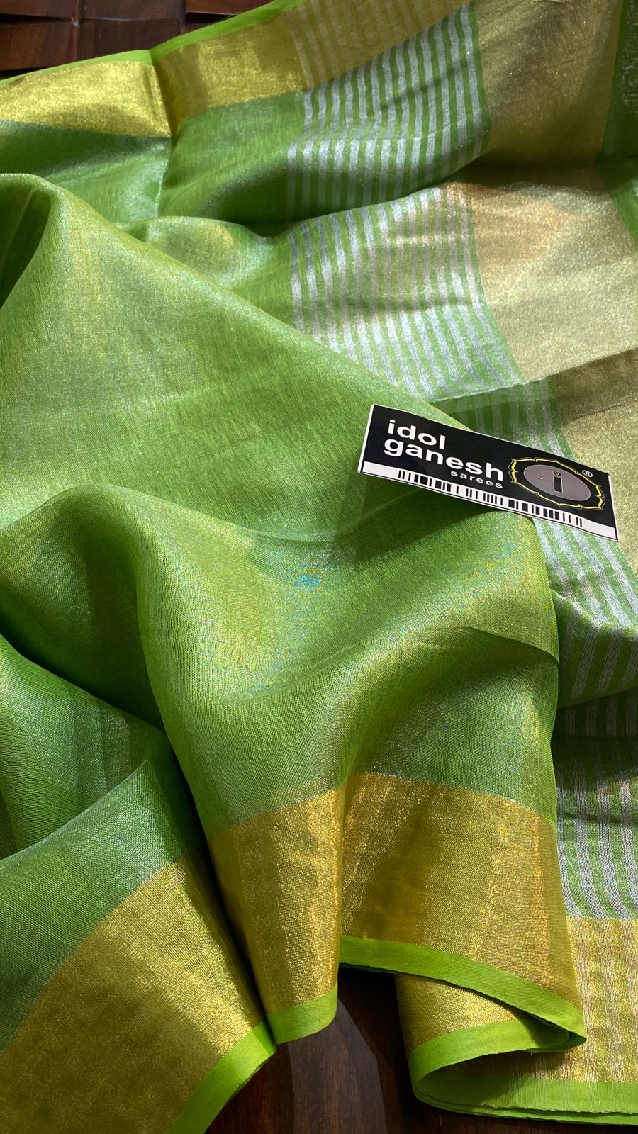 IG6868pure handloom tissue /lenine saree IG6868pure handloom tissue /lenine saree