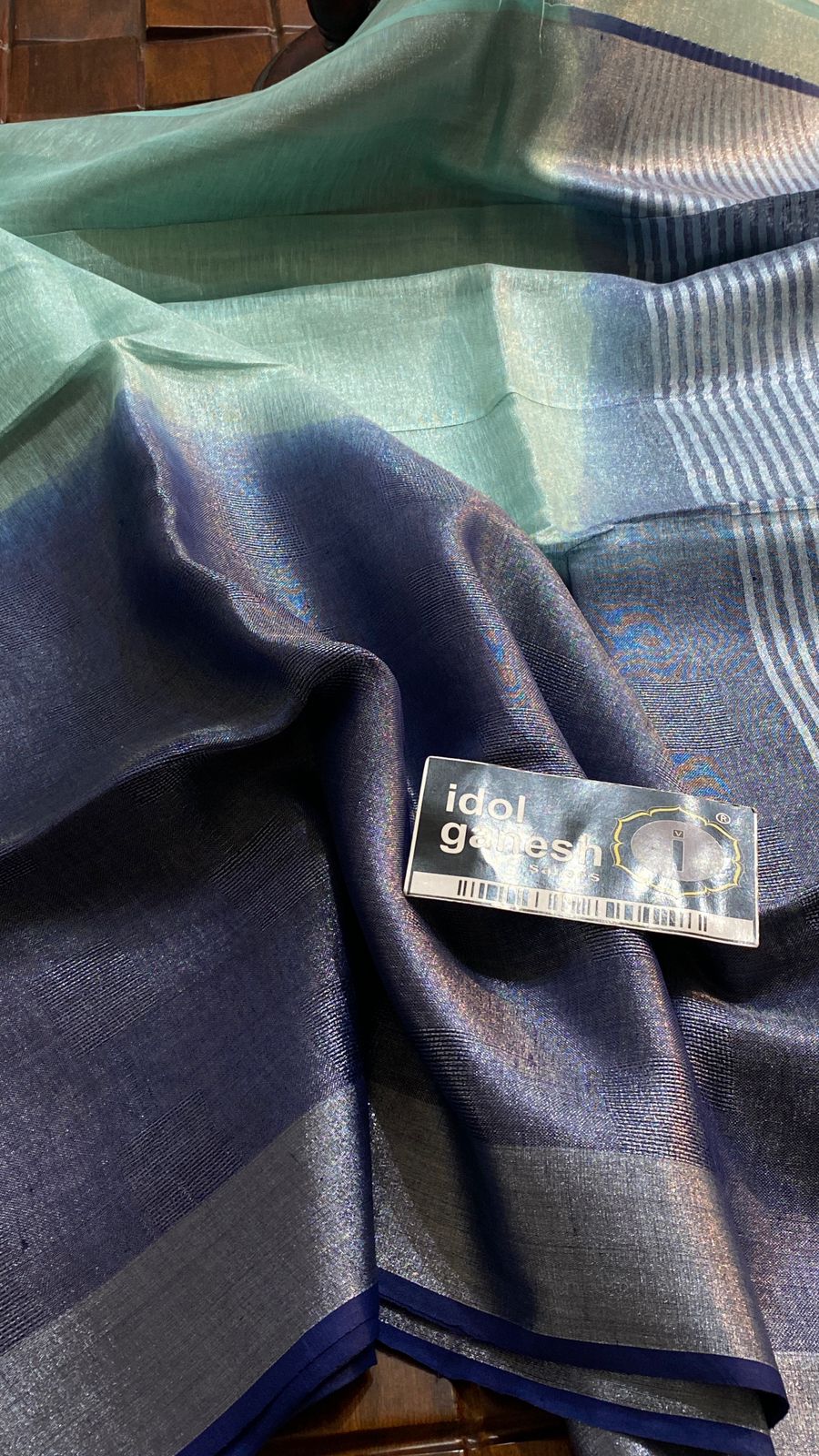 IG6870 pure handloom tissue /lenine saree IG6870 pure handloom tissue /lenine saree