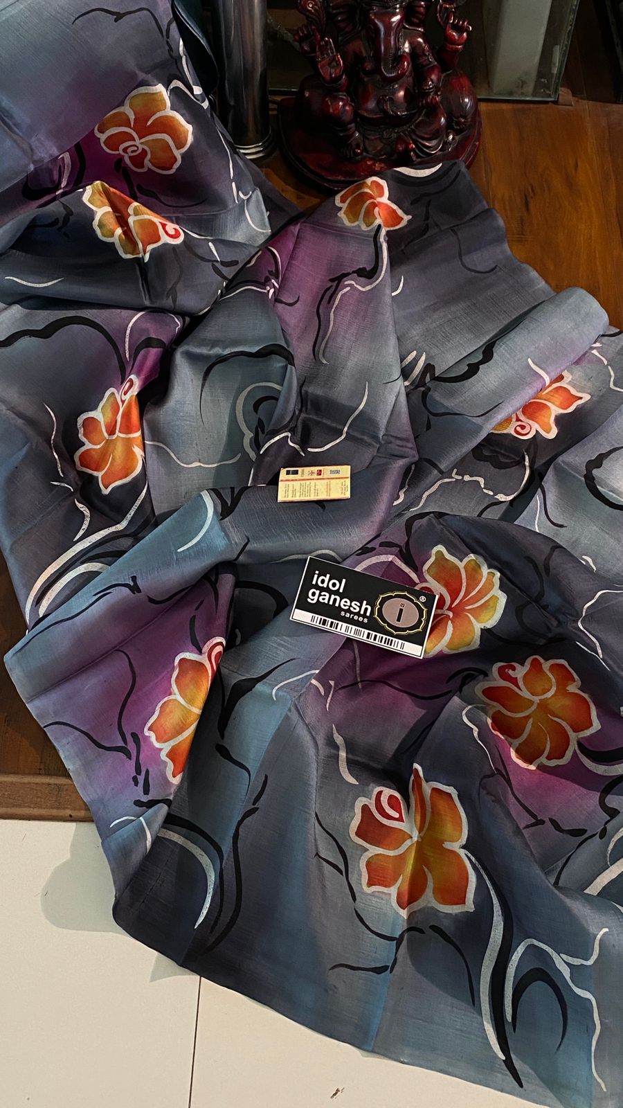 IG6957 pure handloom pure silk along with real hand brush IG6957 pure handloom pure silk along with real hand brush