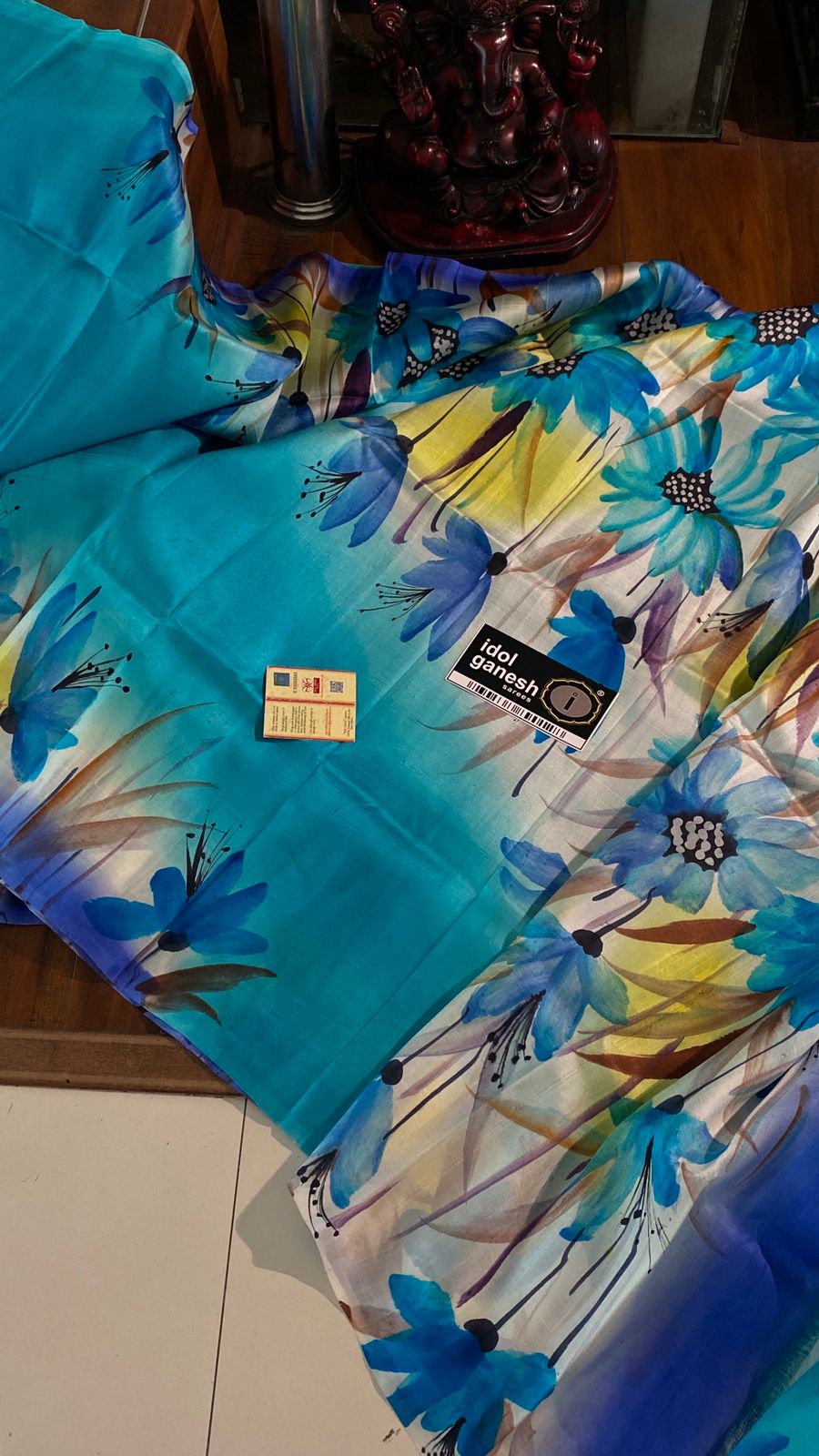 IG6957 pure handloom pure silk along with real hand brush IG6957 pure handloom pure silk along with real hand brush