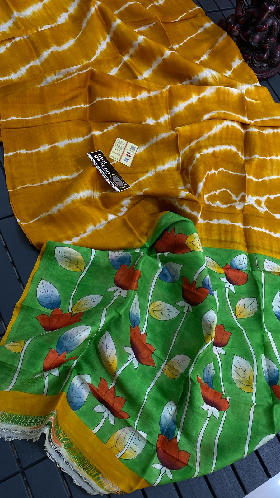 IG7084lite weight handloom pure silk along with shibori IG7084lite weight handloom pure silk along with shibori