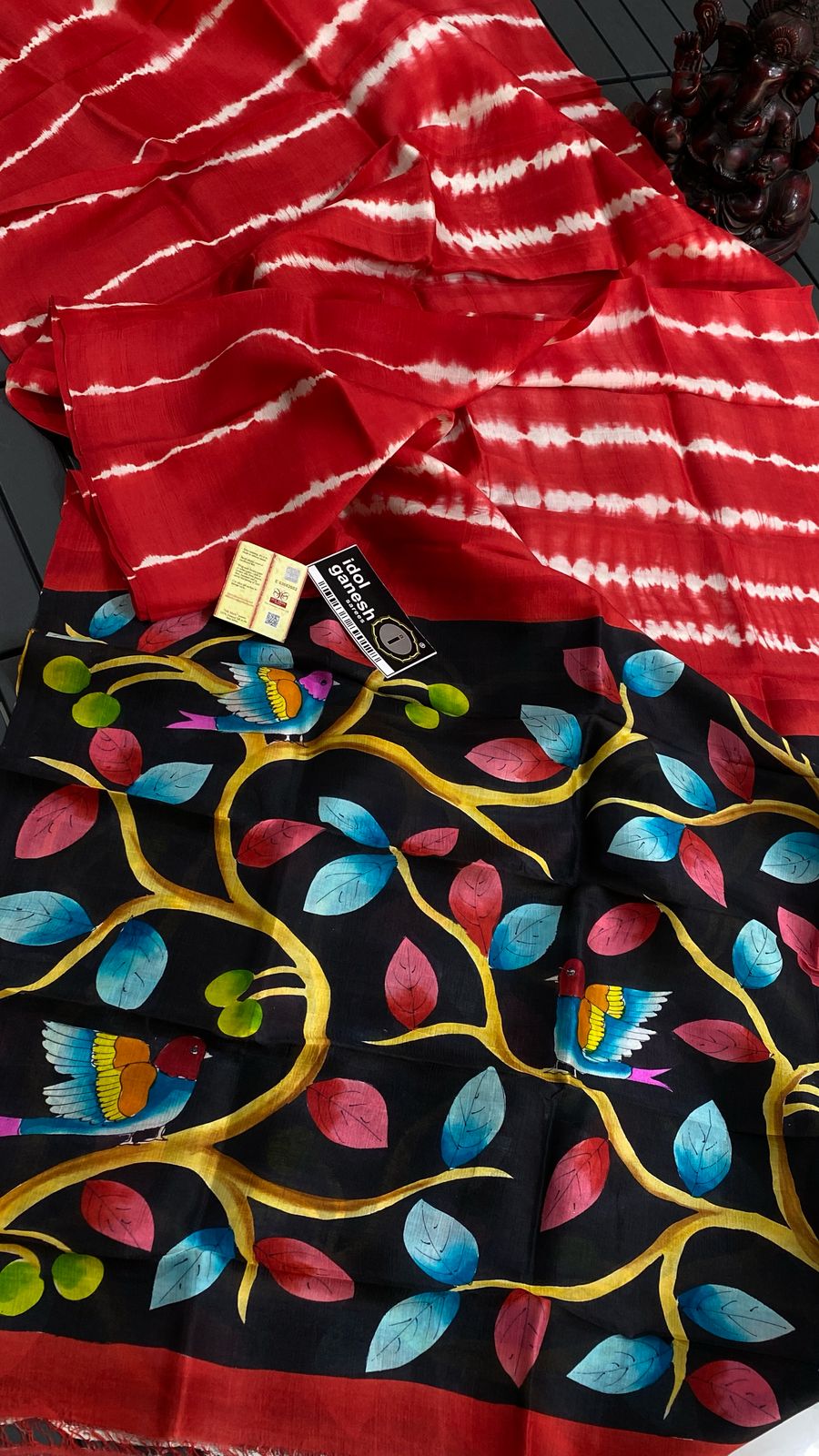 IG7084lite weight handloom pure silk along with shibori IG7084lite weight handloom pure silk along with shibori