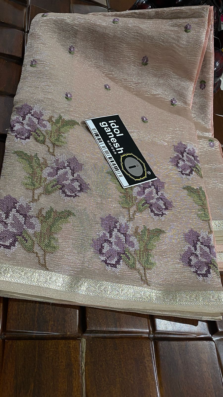 IG7175pure tissue crush jari weaving border IG7175pure tissue crush jari weaving border