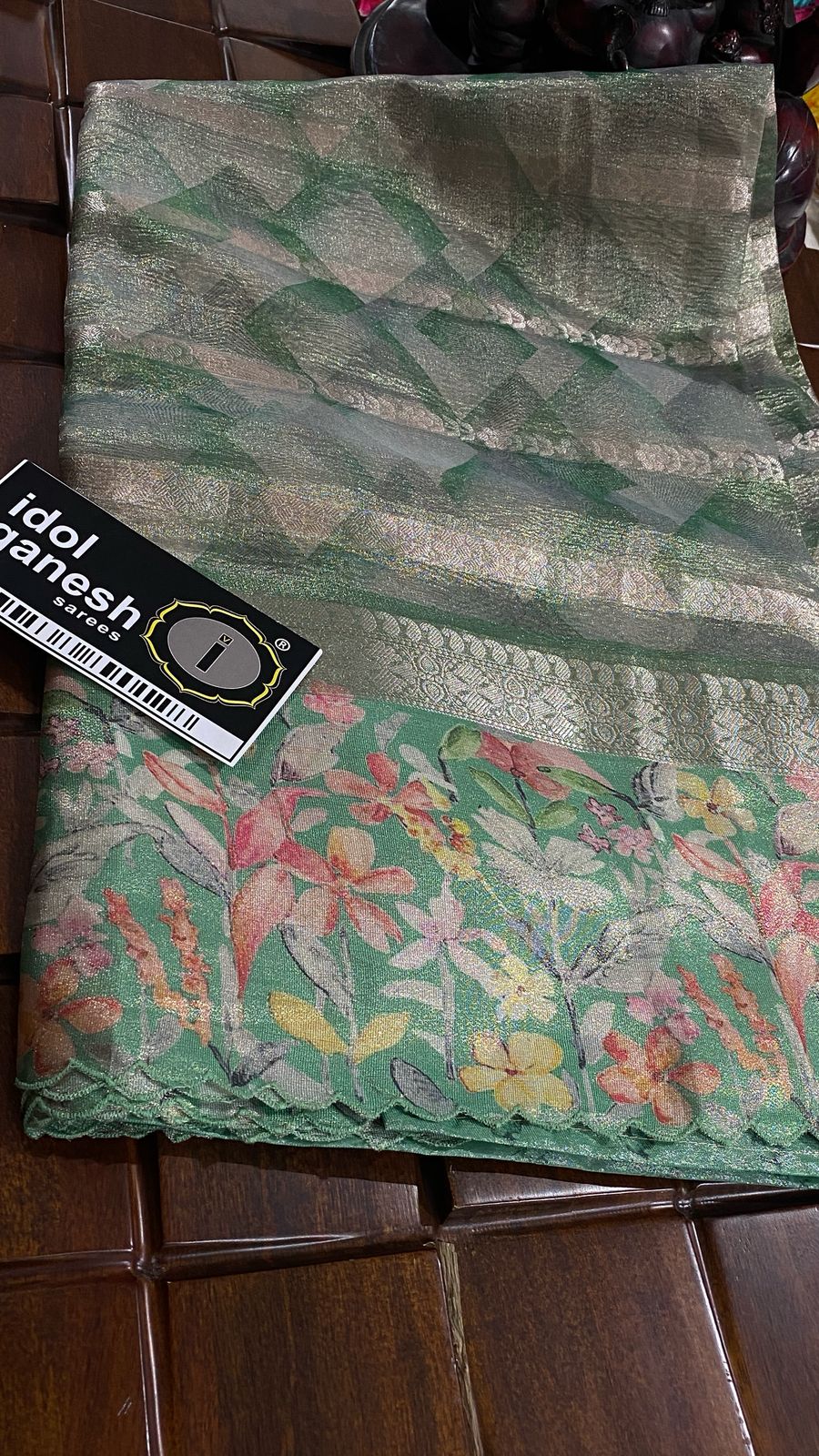 IG7176pure Tissu crush jari weaving pattu border IG7176pure Tissu crush jari weaving pattu border