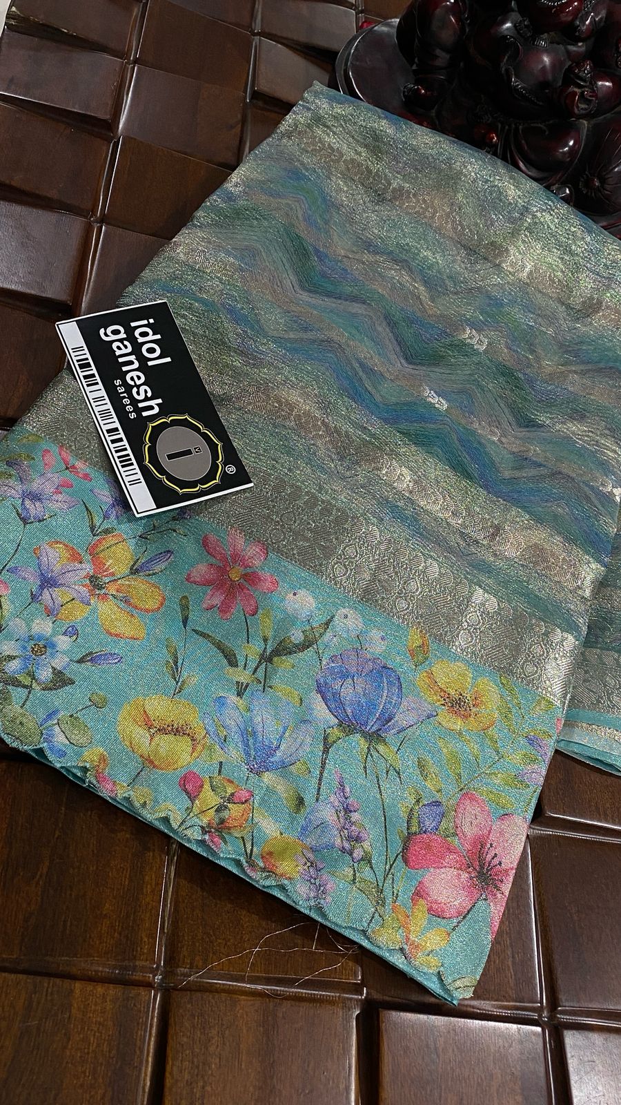 IG7178pure Tissu crush jari weaving pattu border 