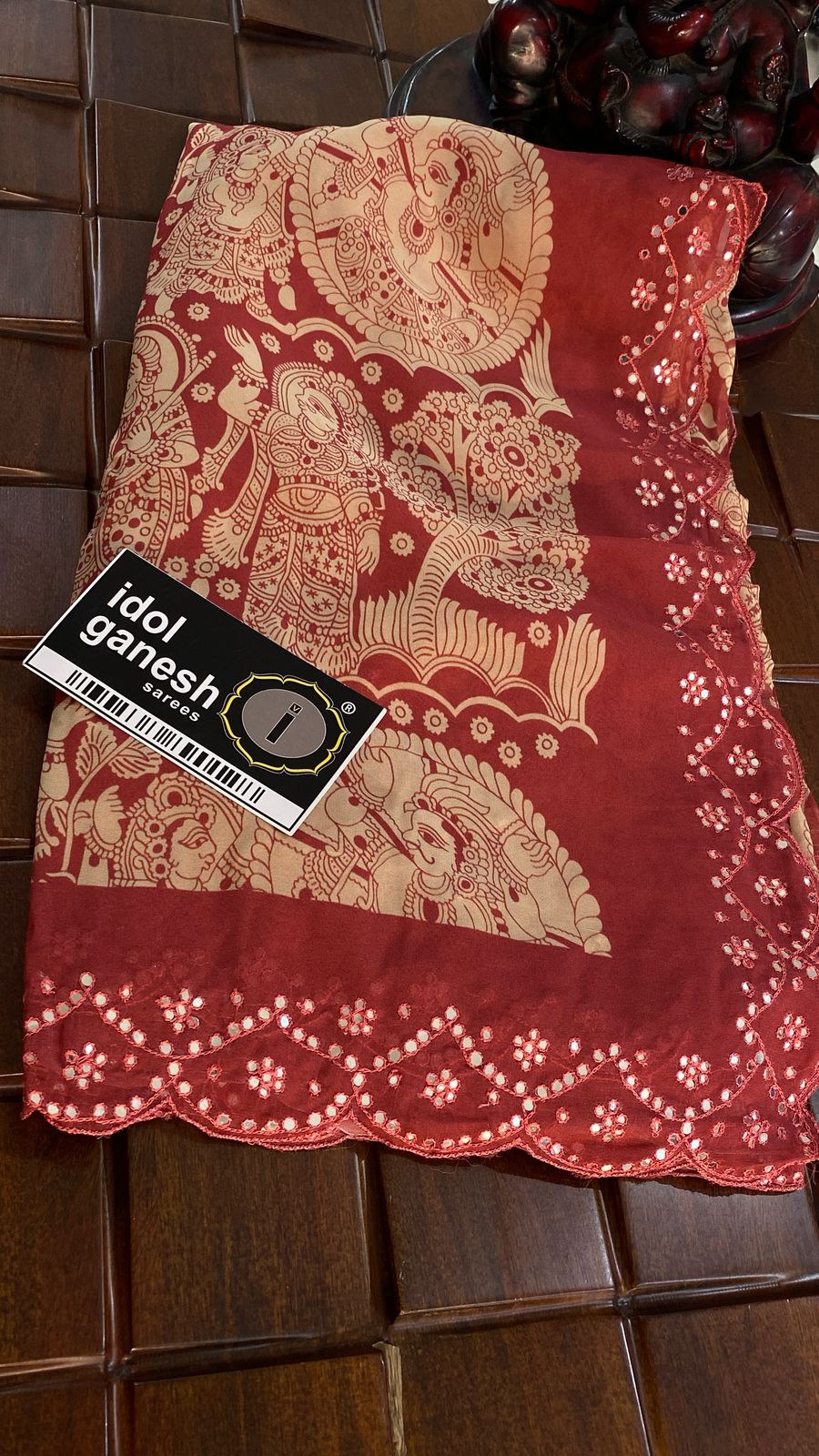 IG7185: pure georgette kalamkari print IG7185: pure georgette kalamkari print