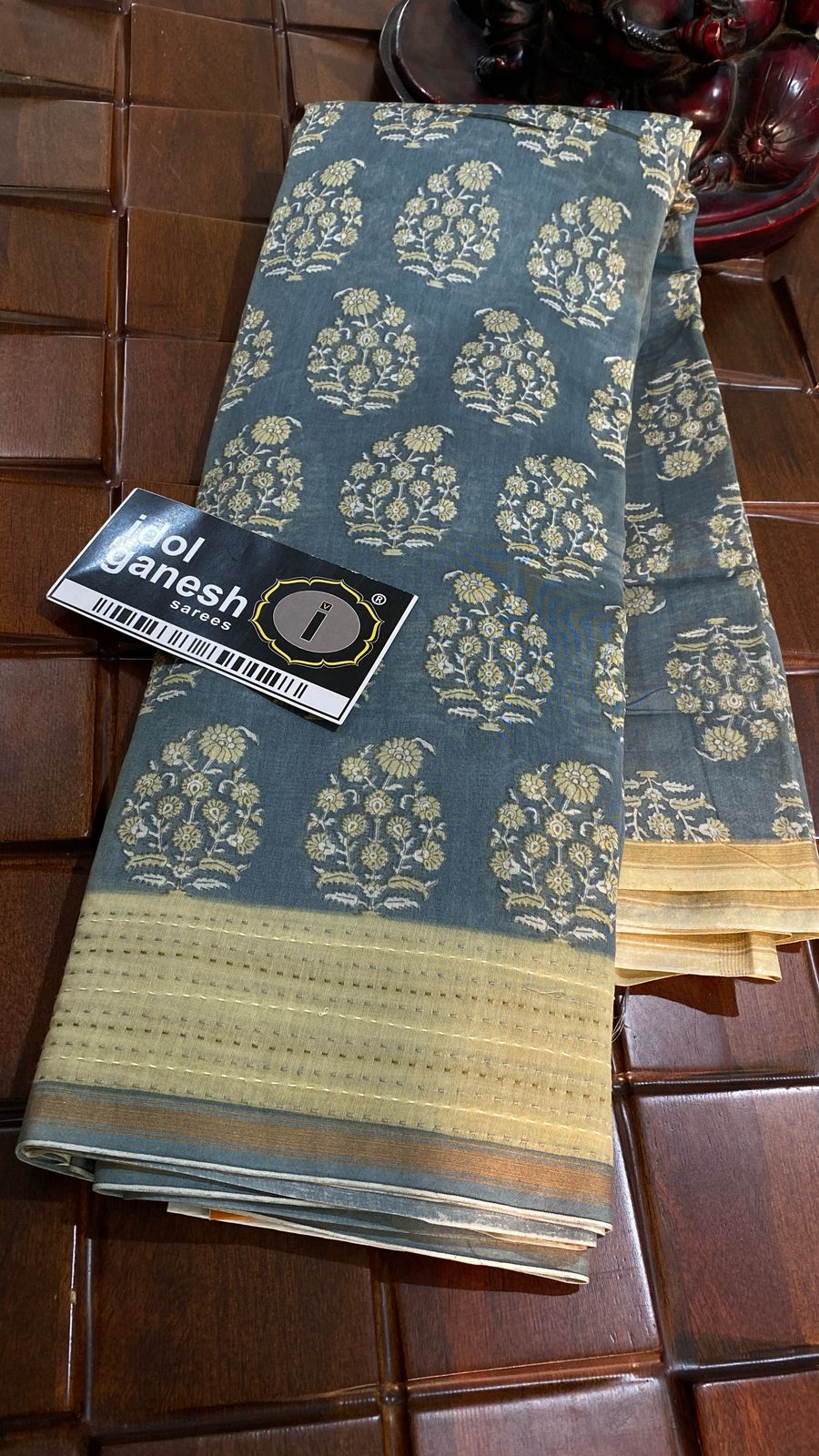 IG7290pure handloom Maheswari print sarees 