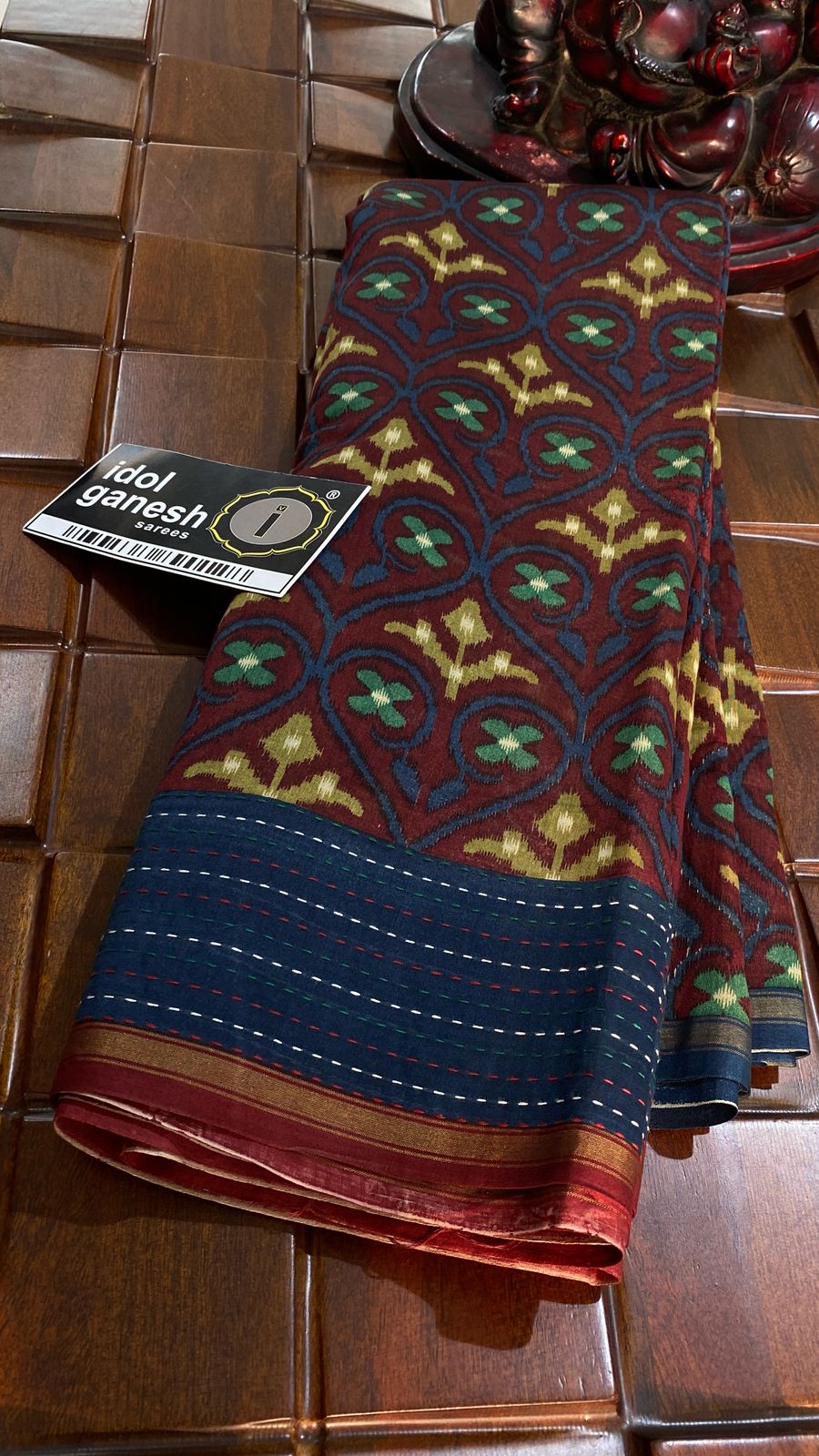 IG7290pure handloom Maheswari print sarees 