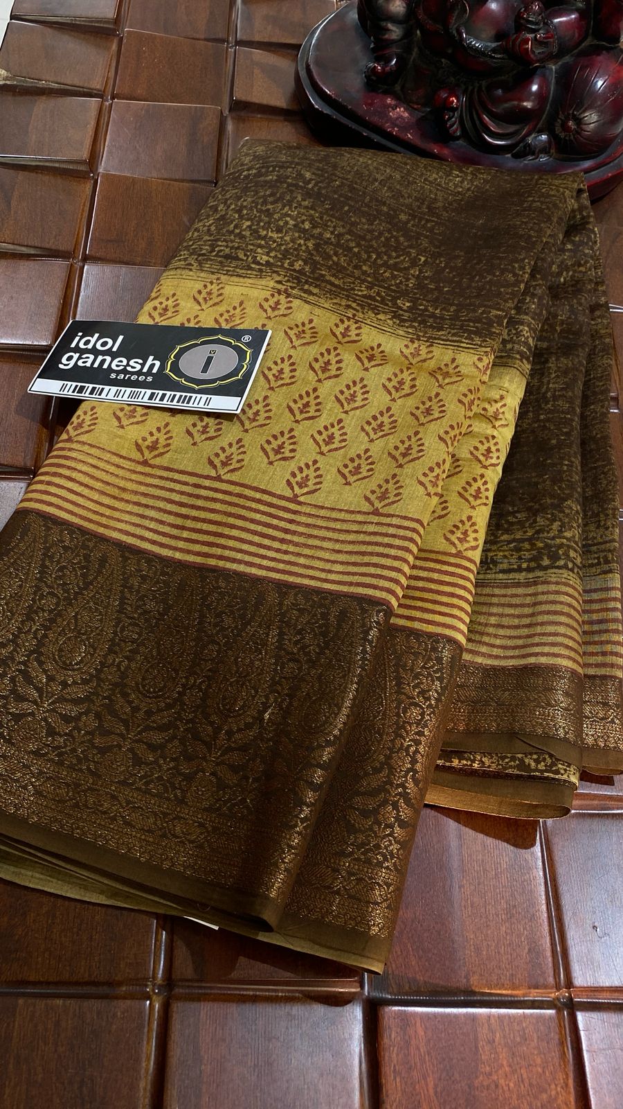 IG7292 pure handloom Maheswari kanchi weaving 