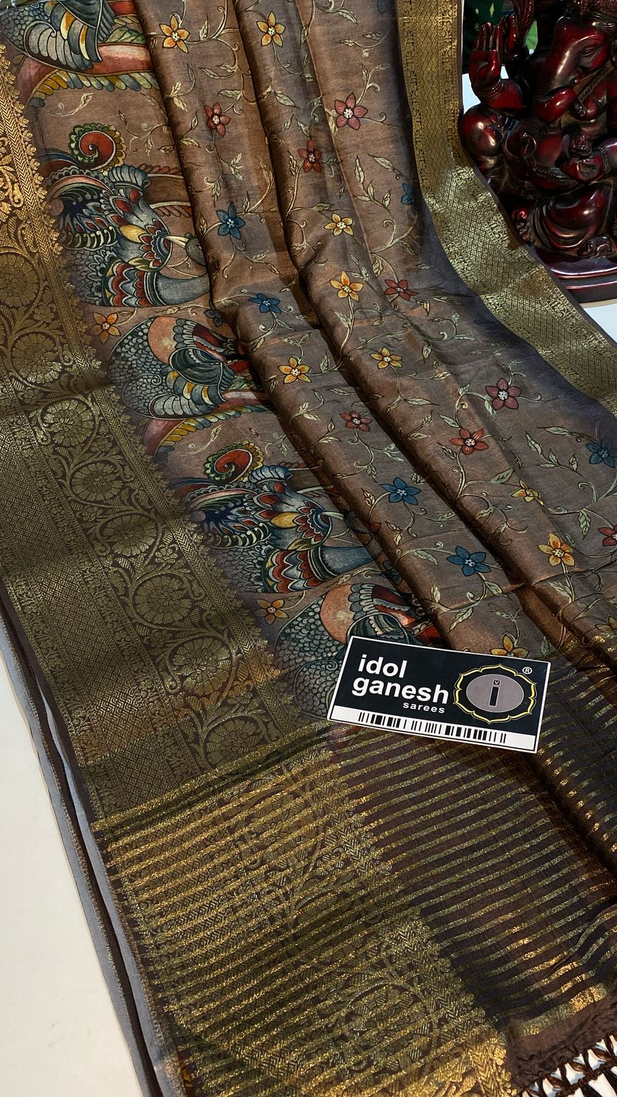 IG7304pure munga crape kanchi weaving 