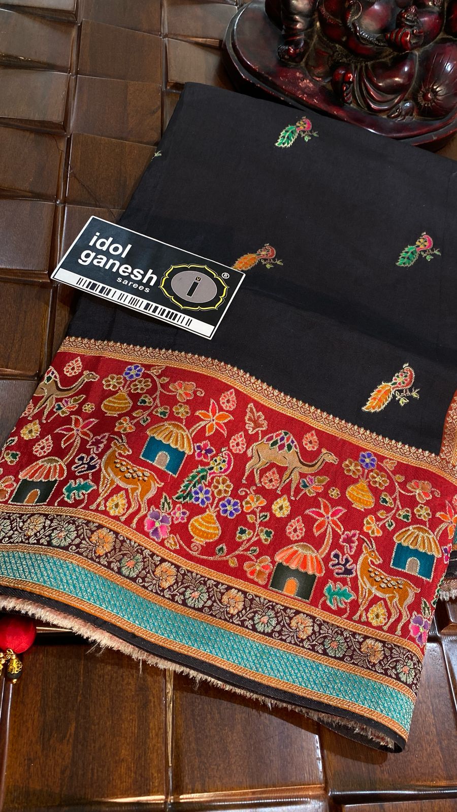 IG7306 lite weight pure munga pattu pashmina weaving   