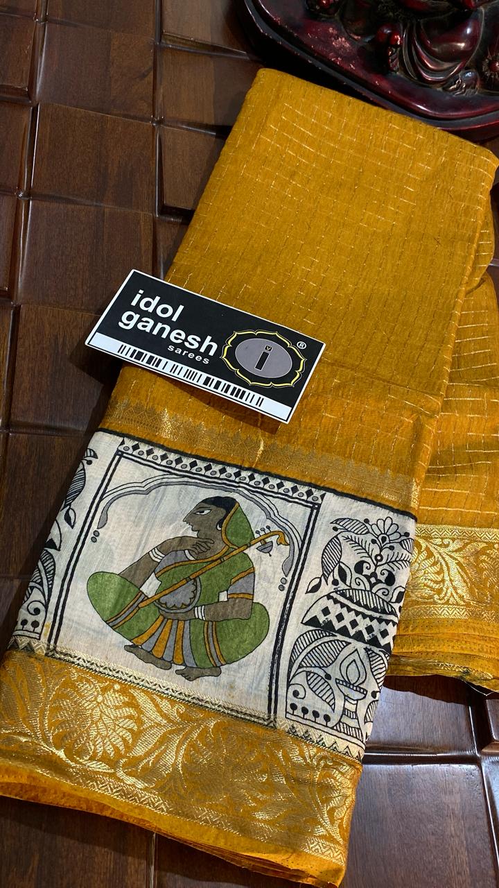 IG7312: lite weight Mangalagiri tusser jari weaving IG7312: lite weight Mangalagiri tusser jari weaving