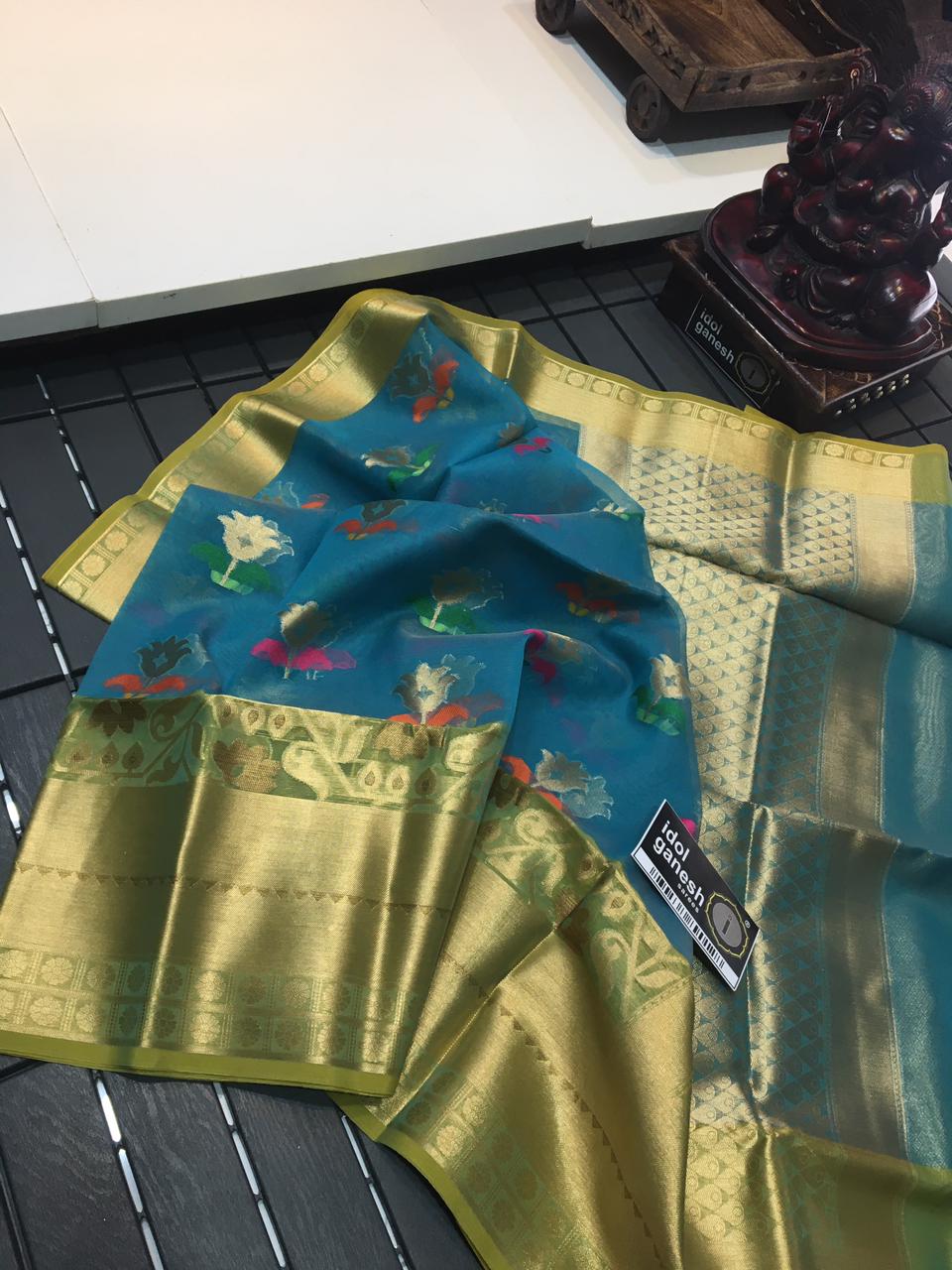 IG733 Lite weight Kanchi kora sarees