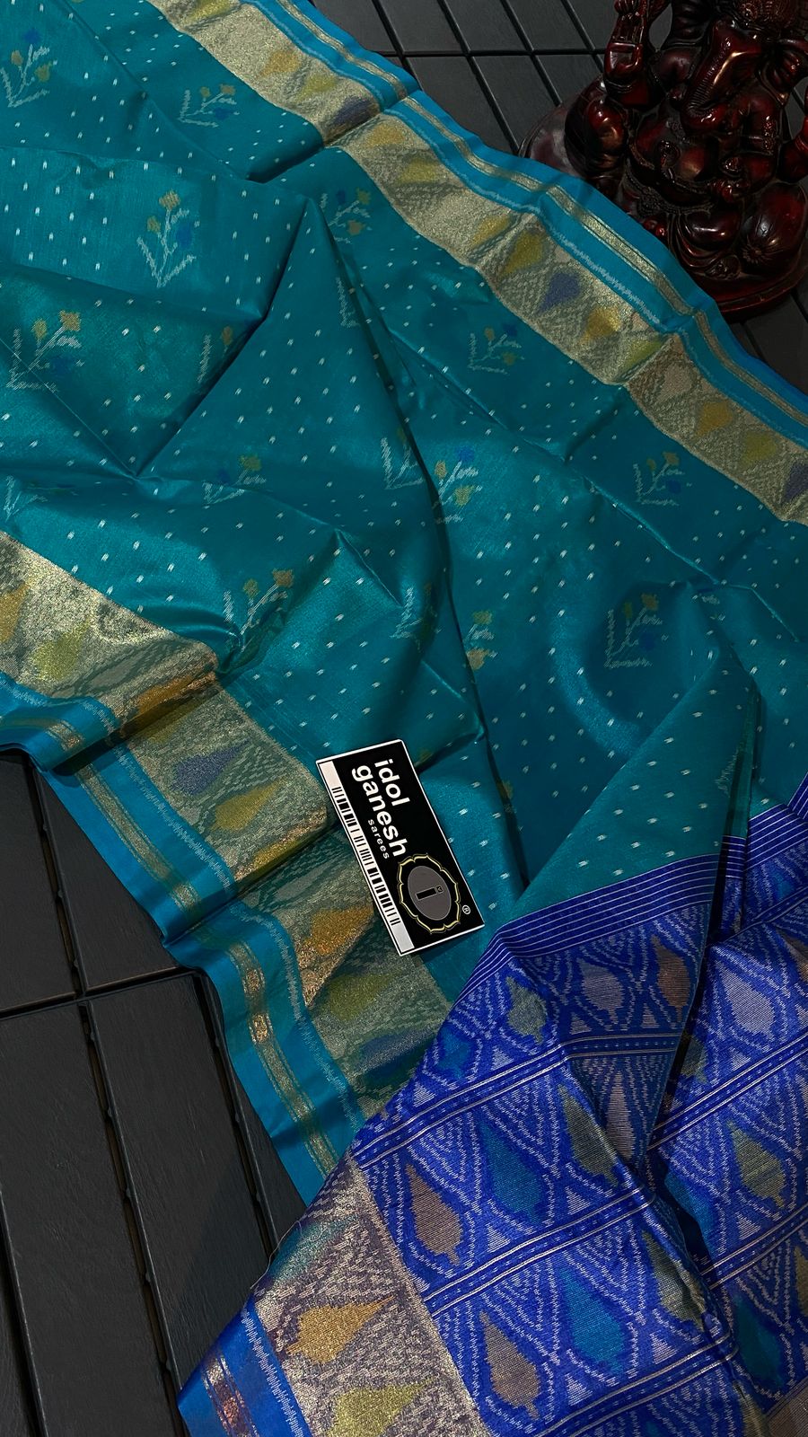 IG7346lite weight fine tusser ikkat weaving sarees IG7346lite weight fine tusser ikkat weaving sarees
