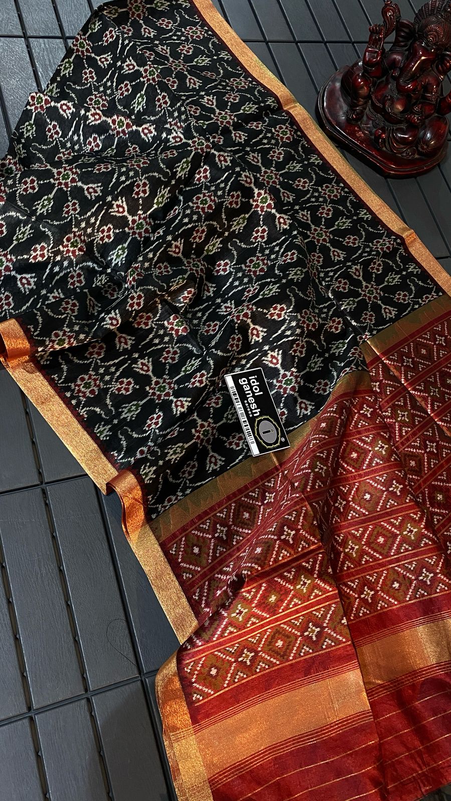 IG7347:lite weight fine tusser ikkat weaving sarees IG7347:lite weight fine tusser ikkat weaving sarees