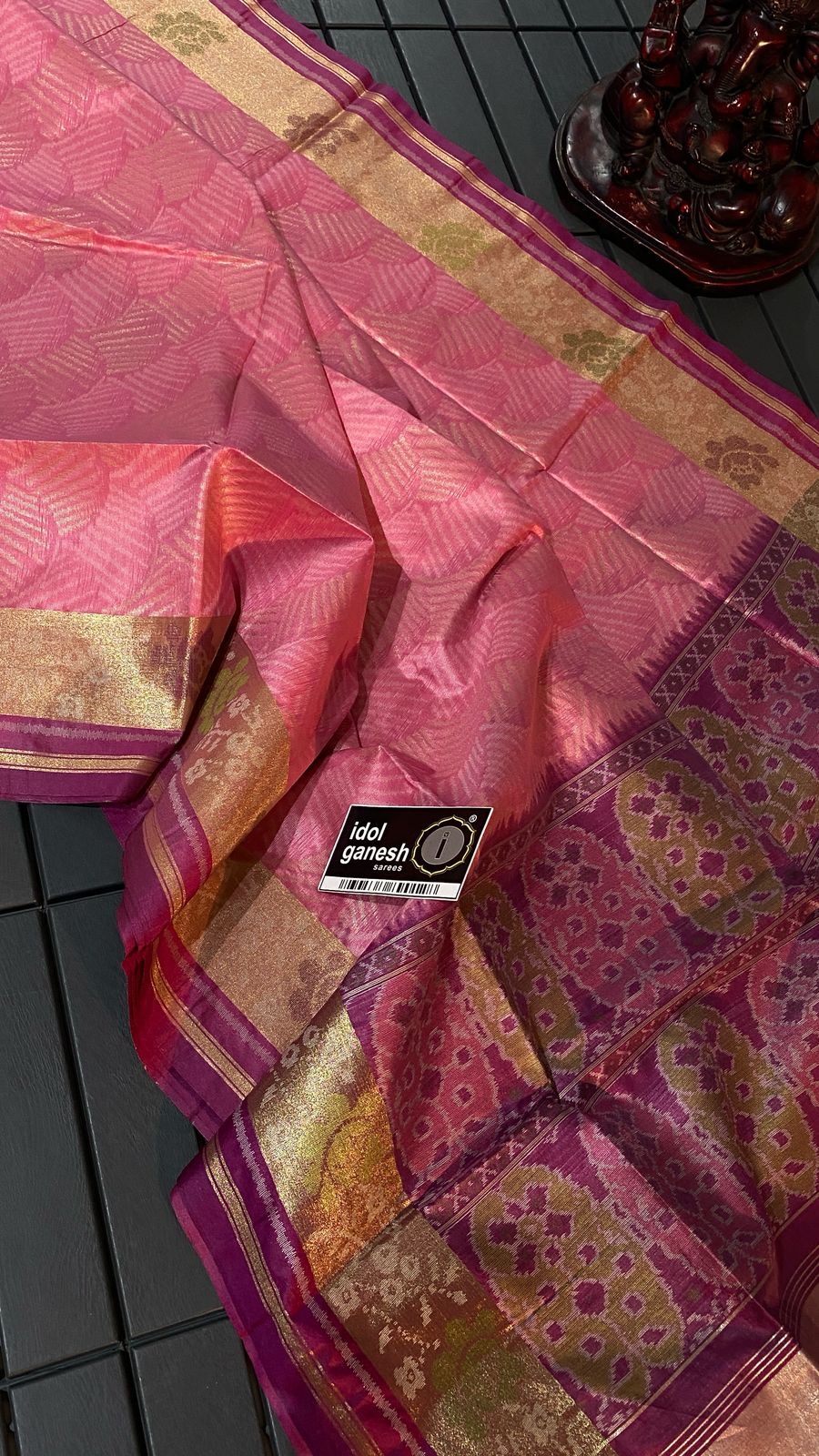 IG7351:lite weight fine tusser ikkat weaving sarees IG7351:lite weight fine tusser ikkat weaving sarees