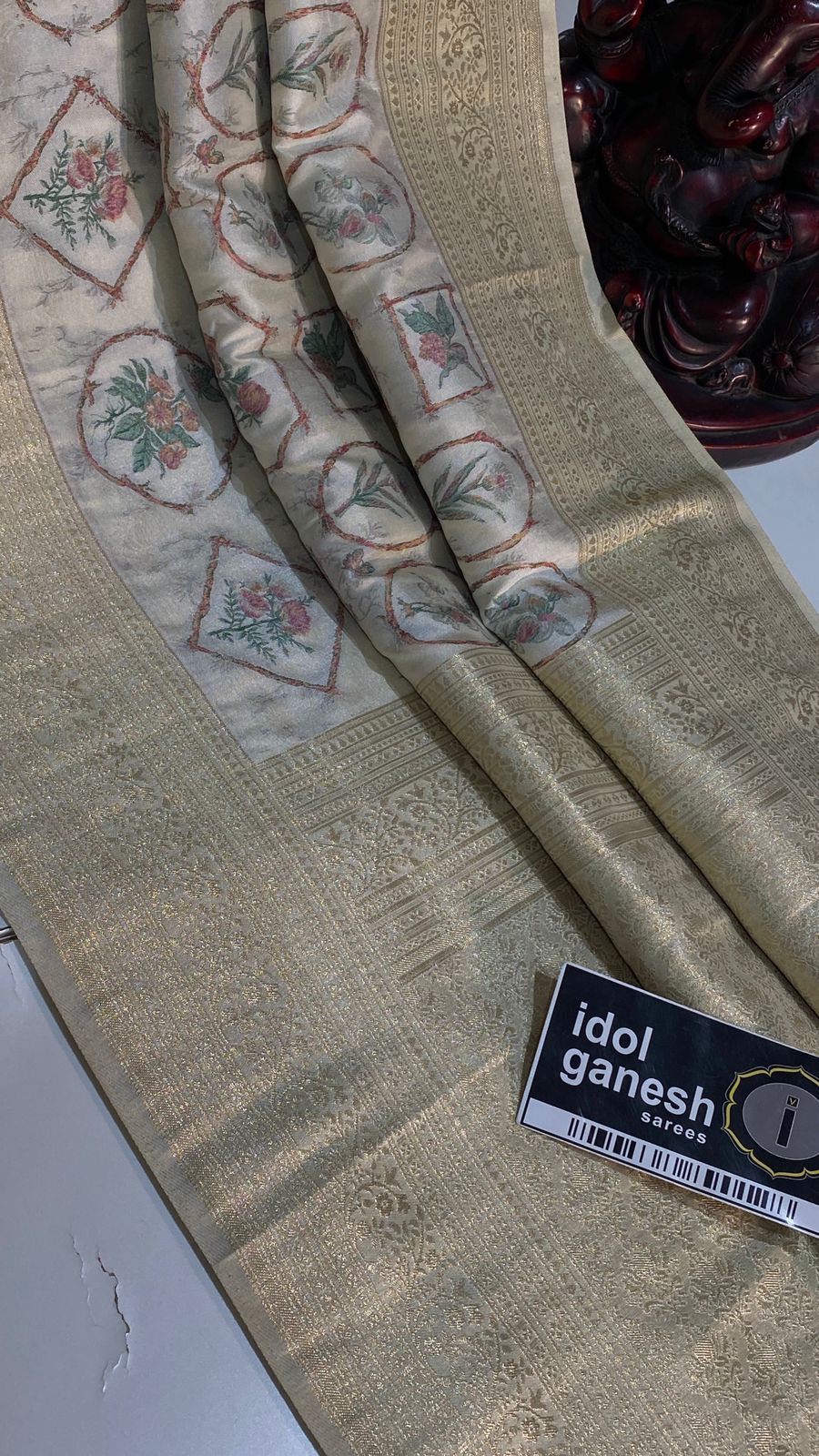 IG7414:lite weight mona tusser kanchi weaving border IG7414:lite weight mona tusser kanchi weaving border