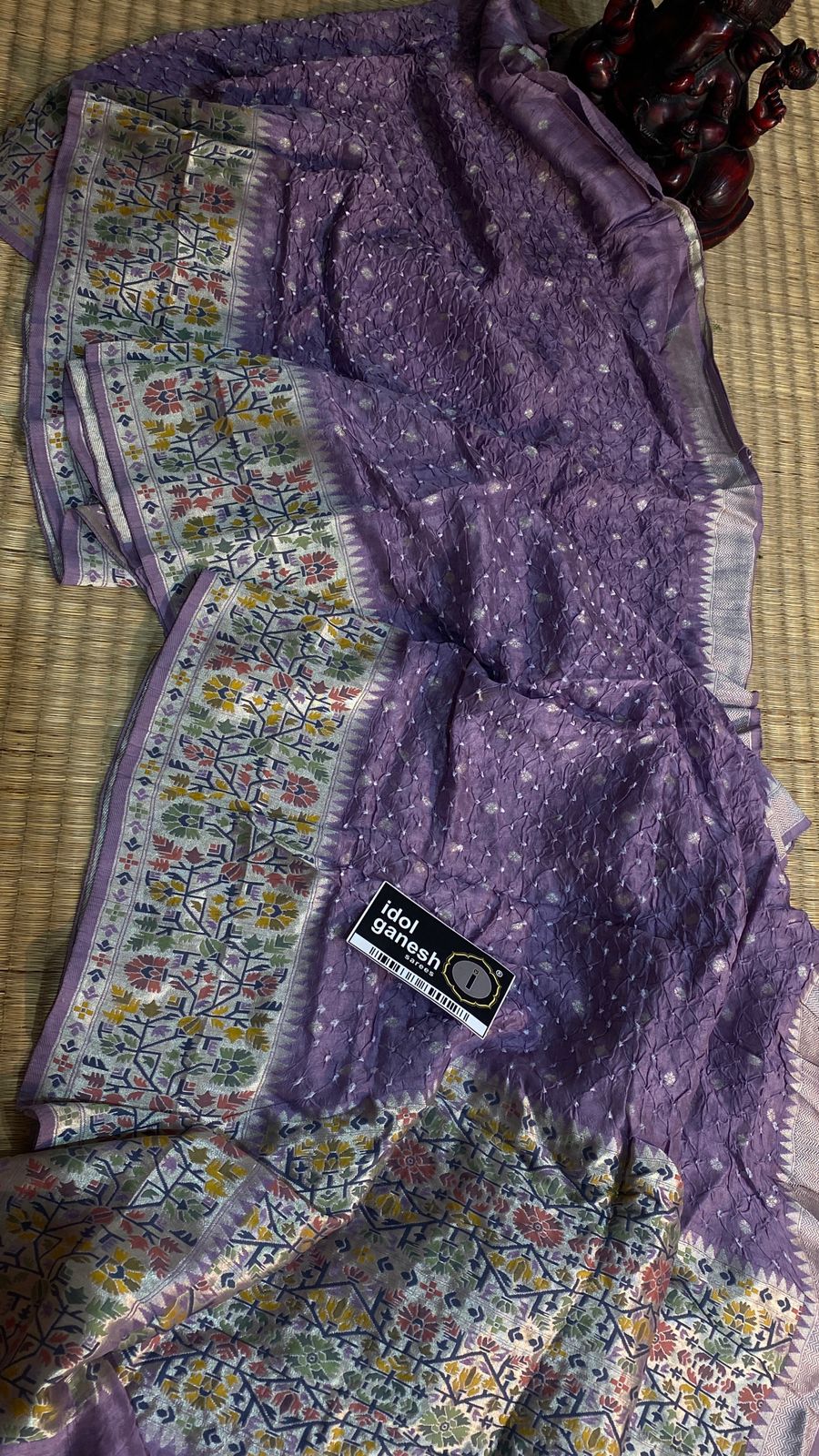 IG7444:pure tusser georgette paitani weaving  