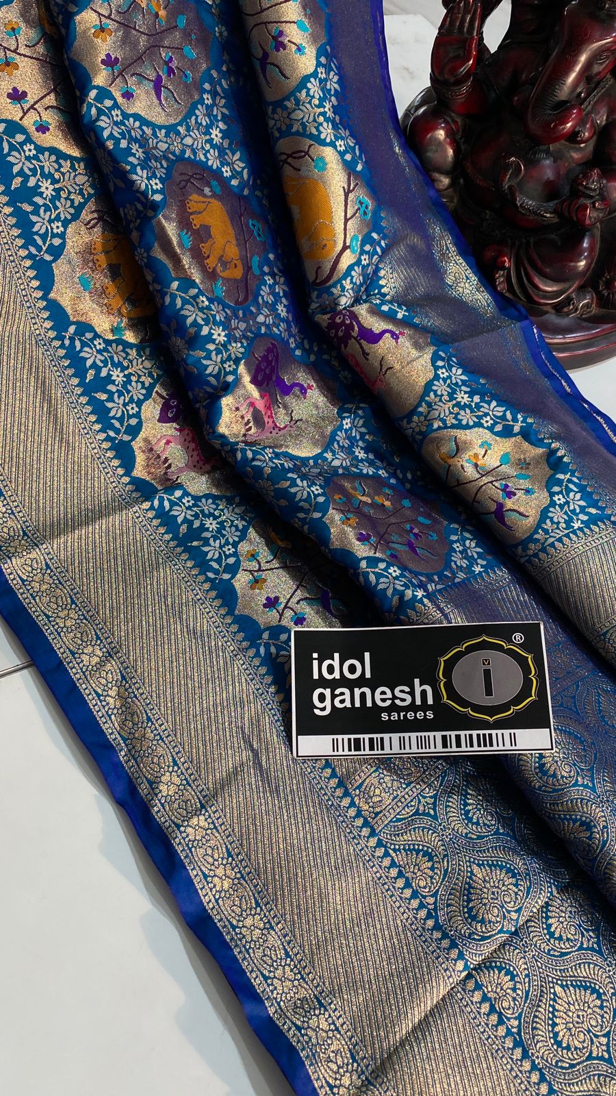 IG7466: lite weight pure   banarasi kathan sarees   