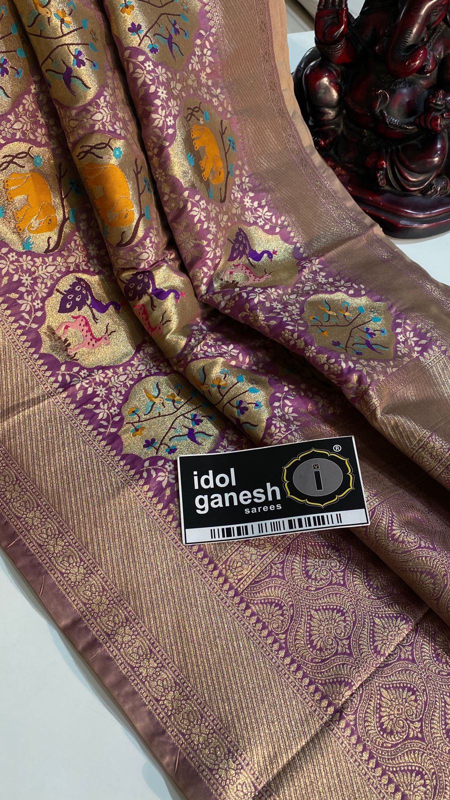 IG7466: lite weight pure   banarasi kathan sarees   