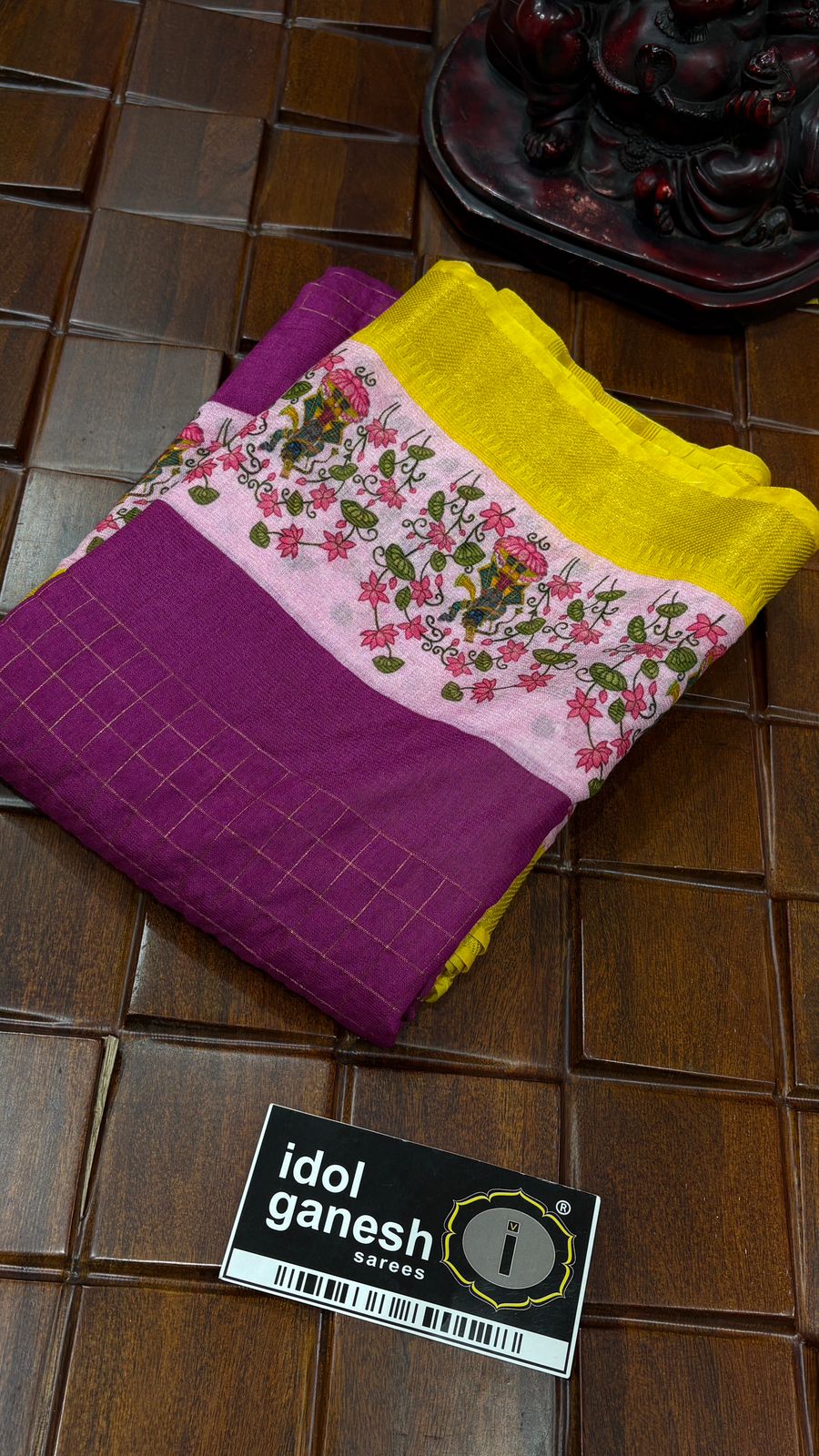 IG7485: lite weight Mangalagiri Tusser sarees IG7485: lite weight Mangalagiri Tusser sarees