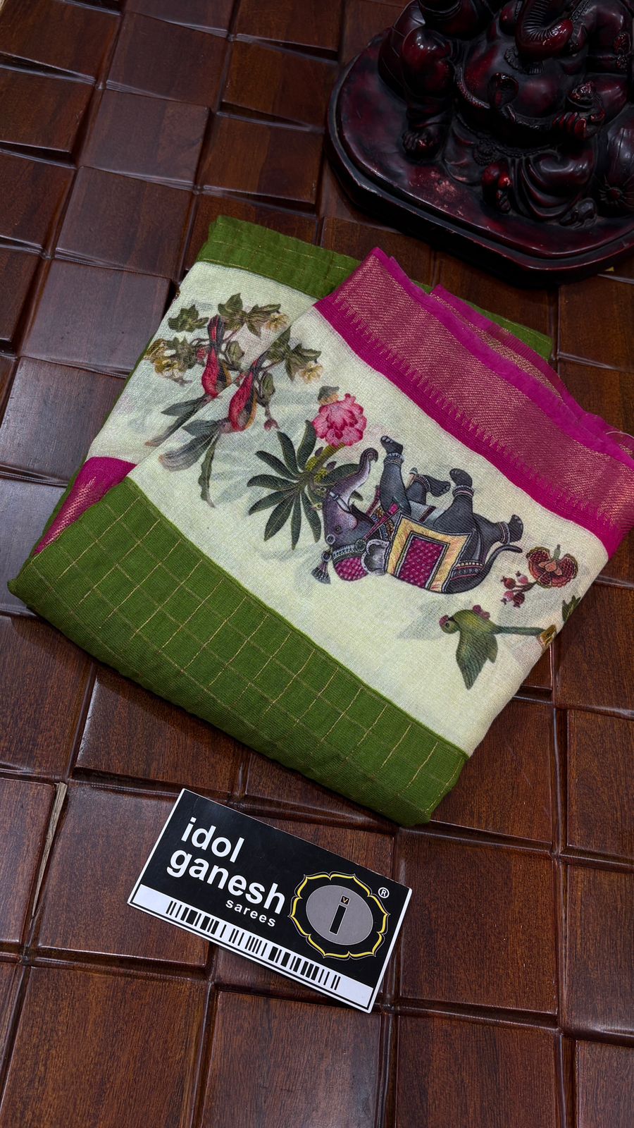 IG7485: lite weight Mangalagiri Tusser sarees  