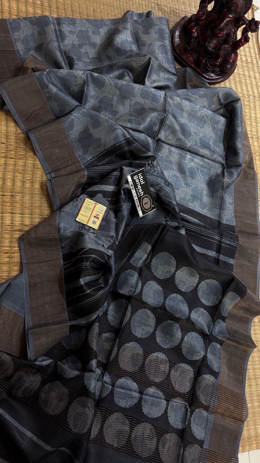 IG7527:pure handloom Tusser/Tusser   6960/-