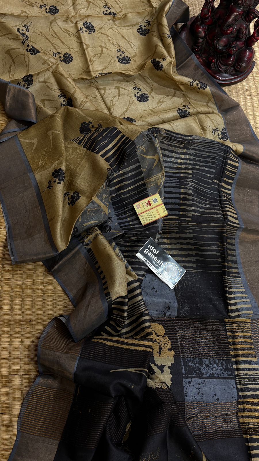 IG7530:pure handloom Tusser/Tusser  6960/-