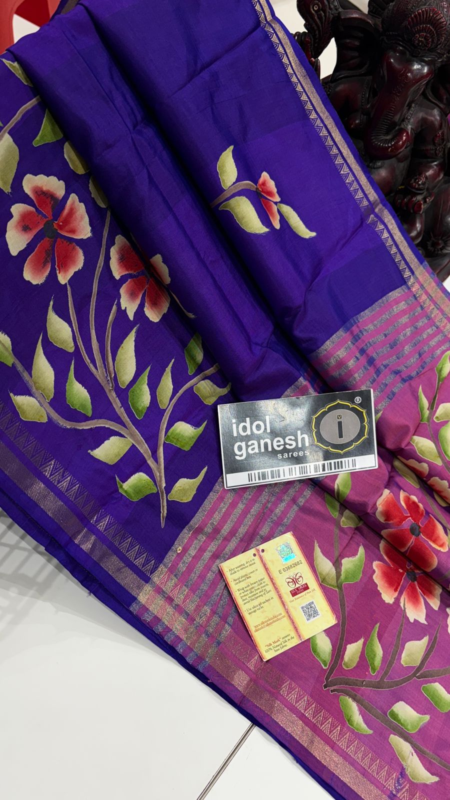 IG7547:pure handloom kathan pattu weaving border 
