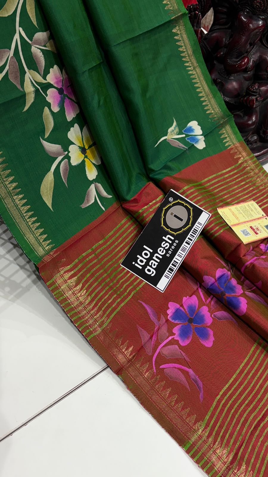 IG7547:pure handloom kathan pattu weaving border 