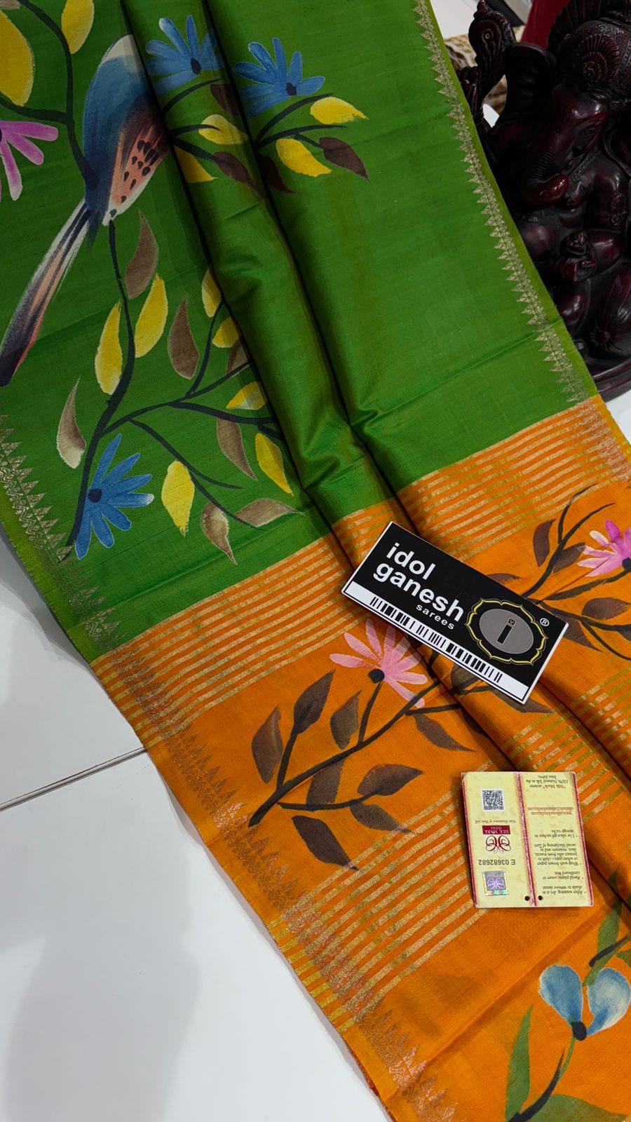 IG7548pure handloom kathan pattu weaving border 