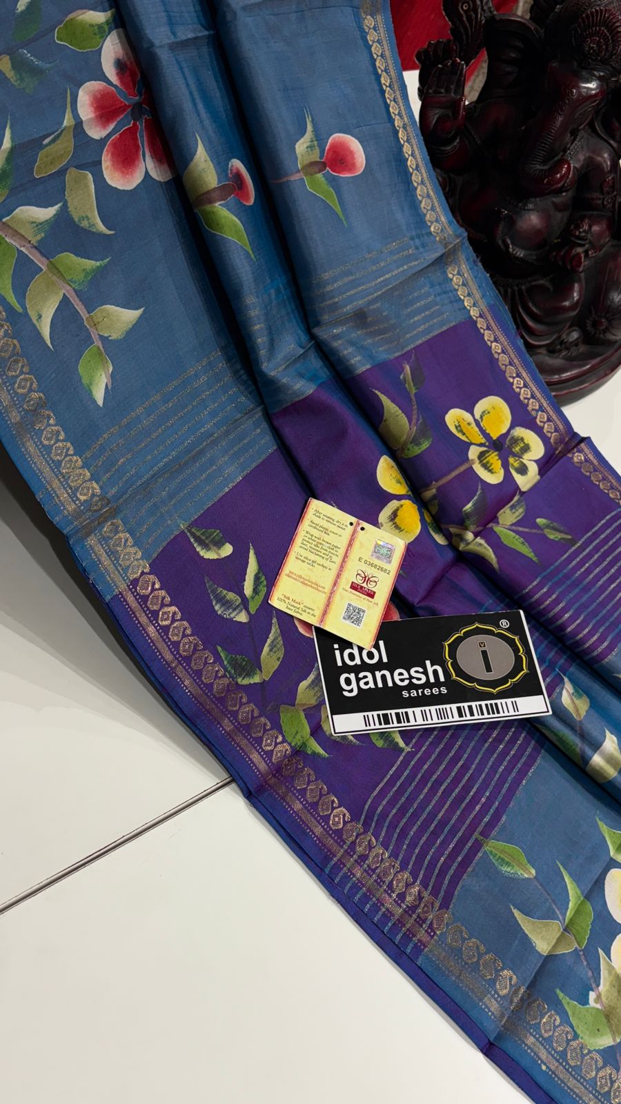 IG7548pure handloom kathan pattu weaving border 