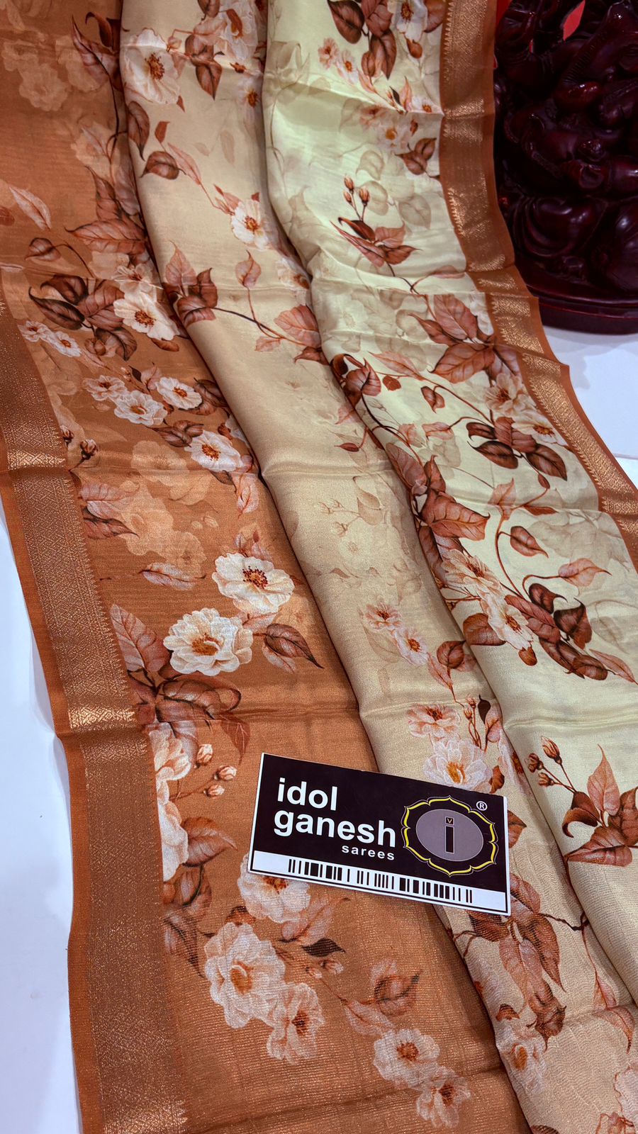 IG7560pure handloom kanchi crape weaving  border  