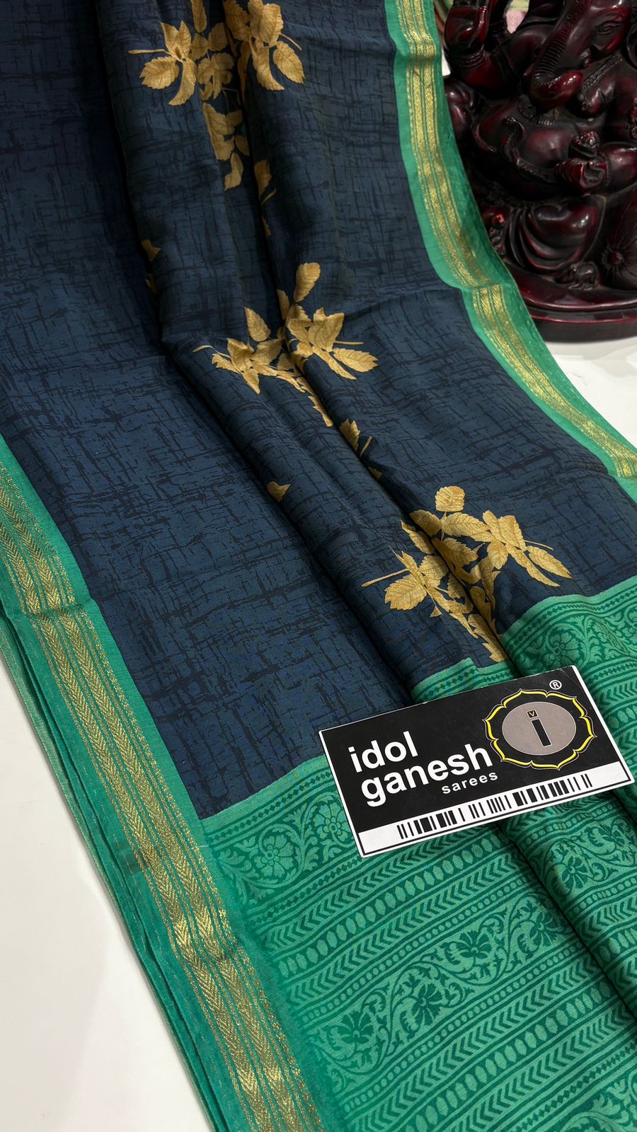 IG7568 weight pure assami crape kanchi weaving border  