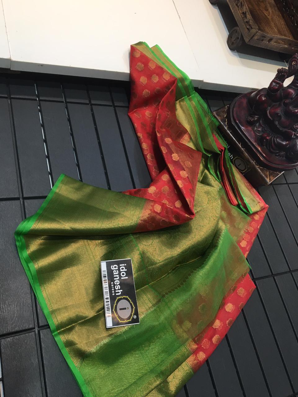 IG764 Lite wight Kanchi kora sarees