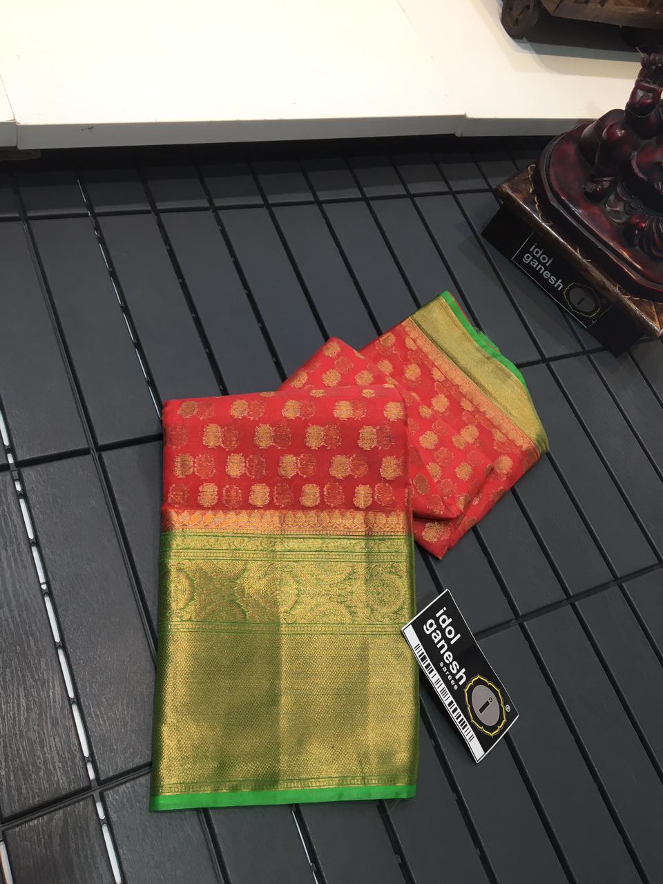 IG764 Lite wight Kanchi kora sarees