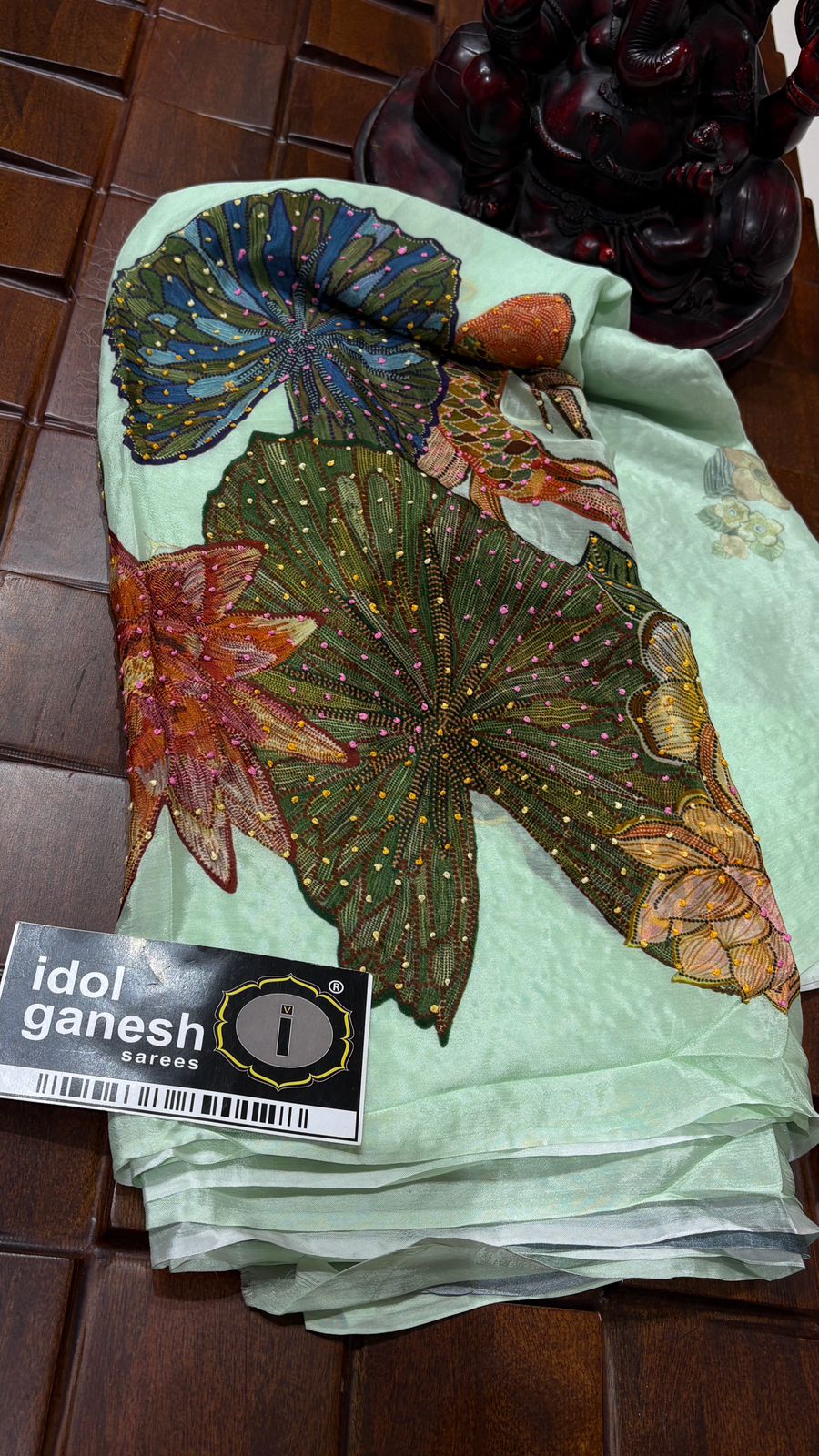 IG7675 pure crape flowerle print 