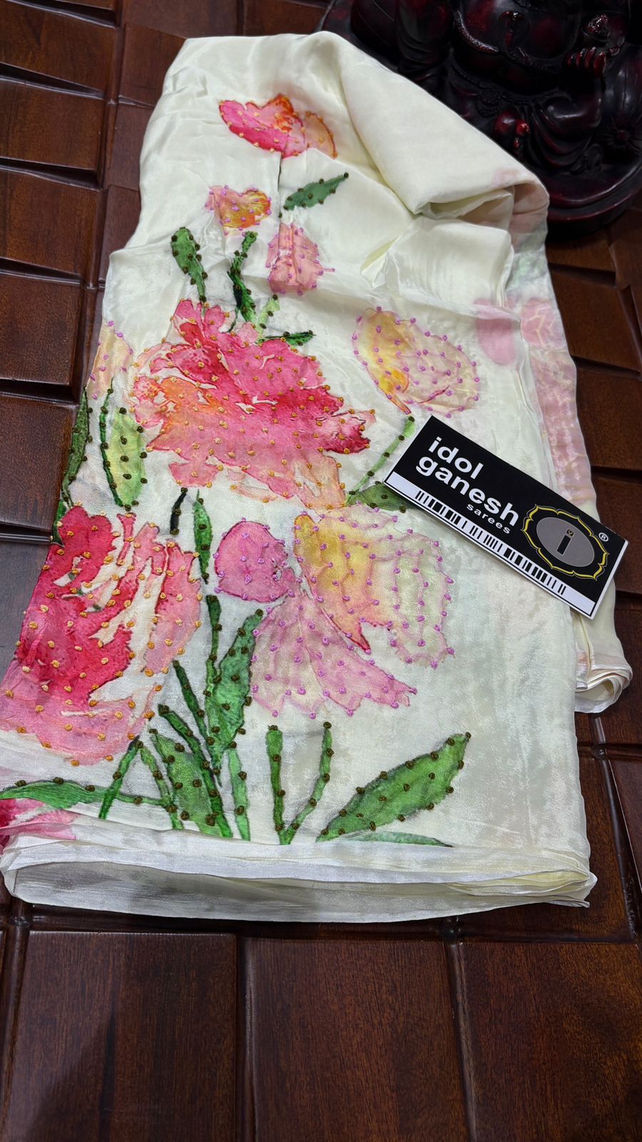 IG7675 pure crape flowerle print 