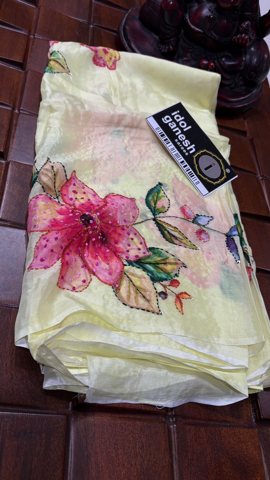 IG7675 pure crape flowerle print 