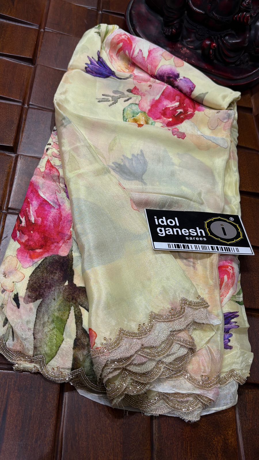 IG7678 pure crape flowerle print 