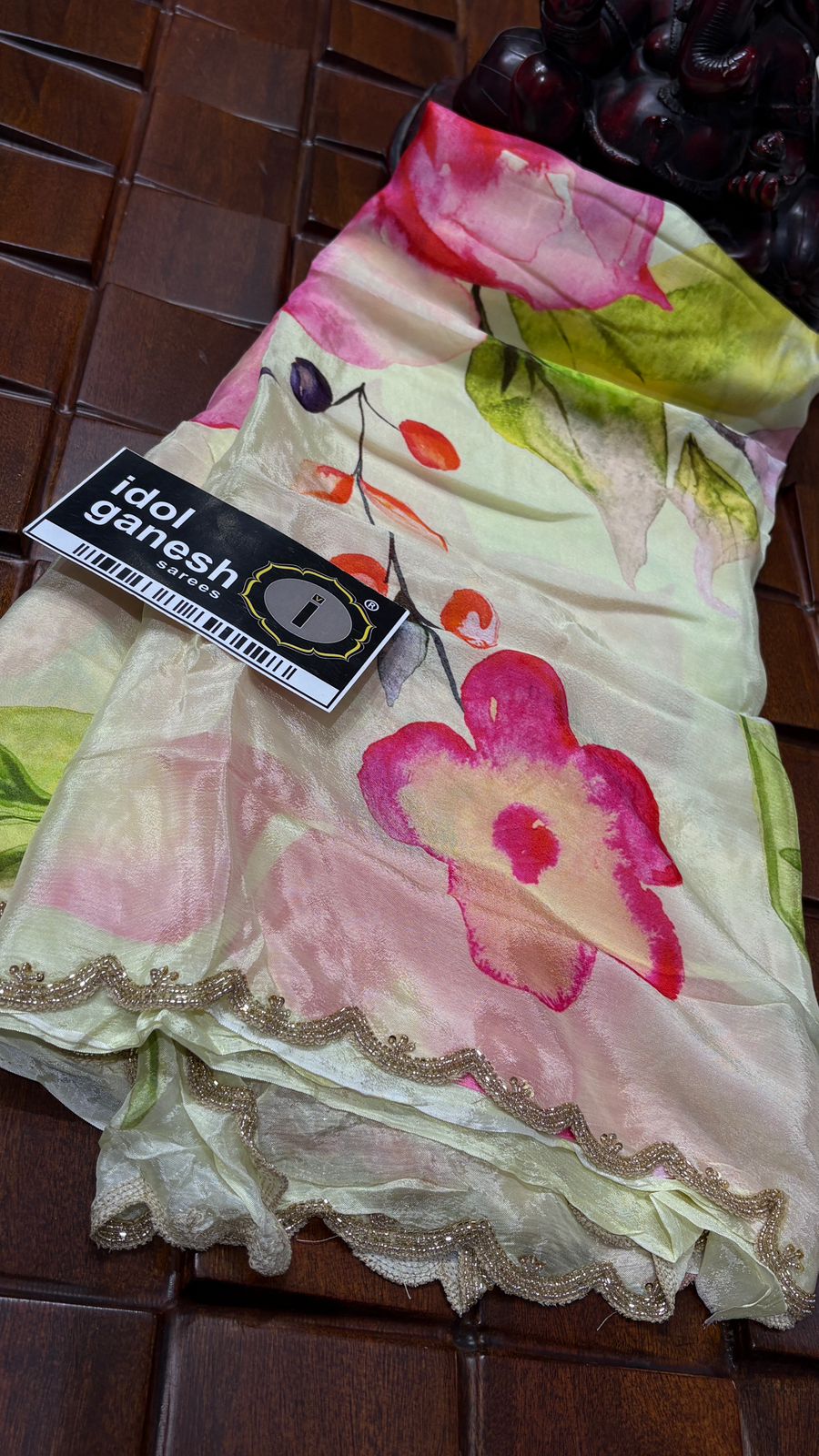 IG7678 pure crape flowerle print 