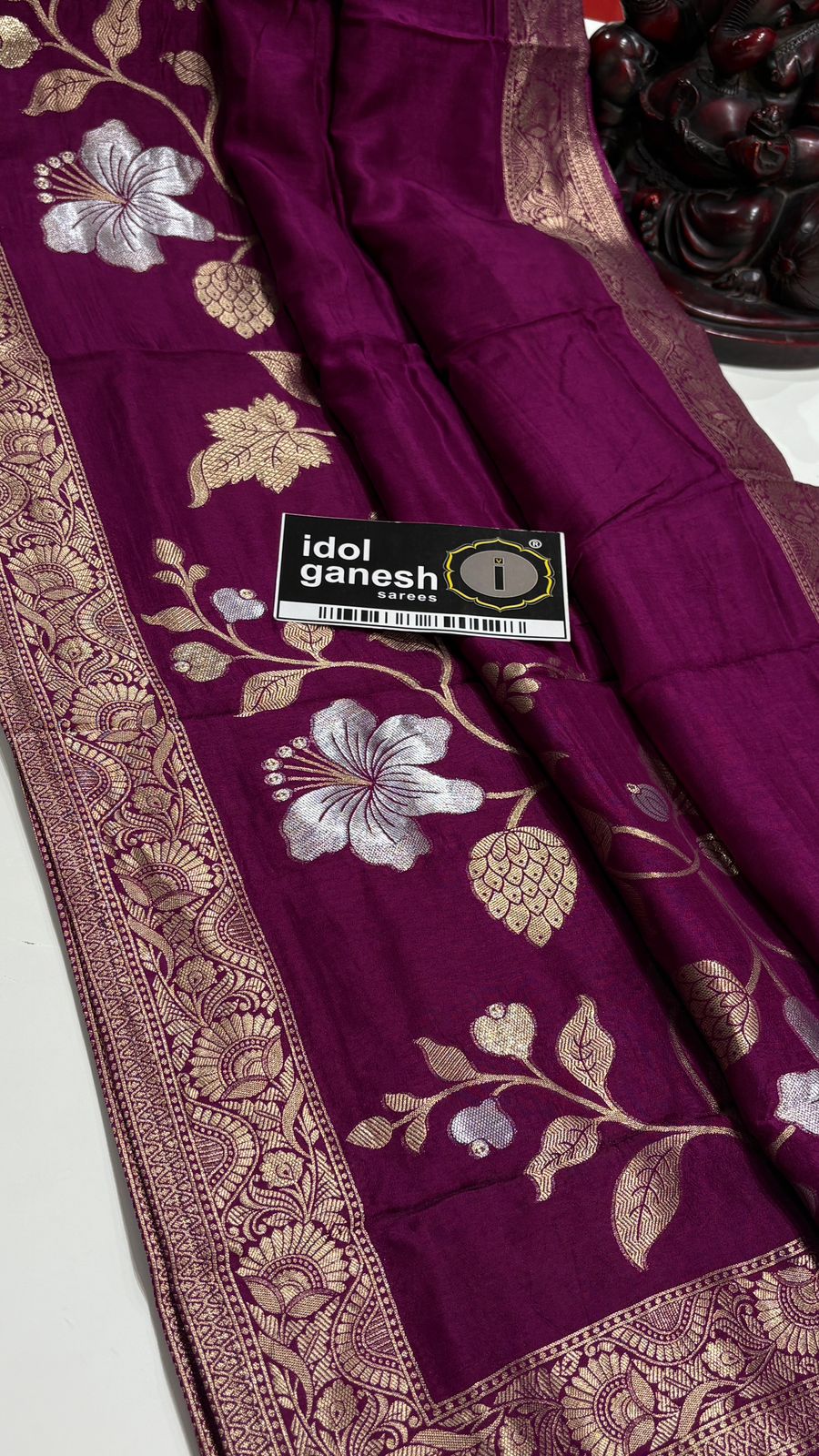 IG7693  lite weight pure munge silk pattu  