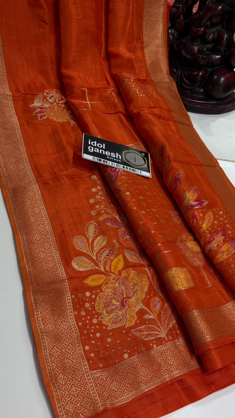 IG7694  lite weight pure munge silk pattu 