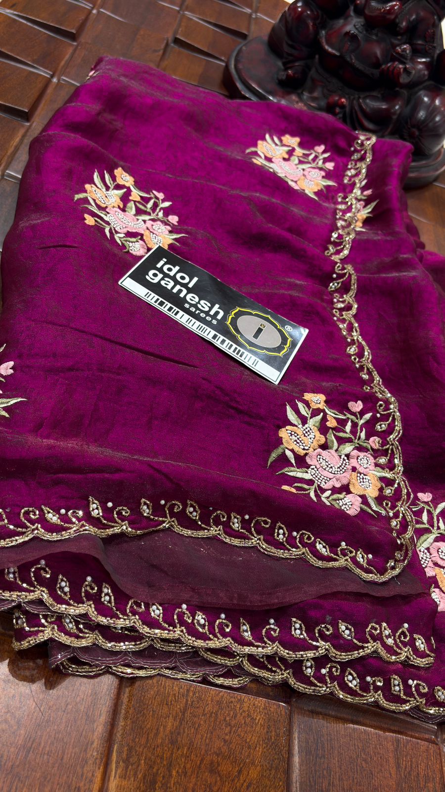 IG7730lite weight pure velvet chiffon sarees 