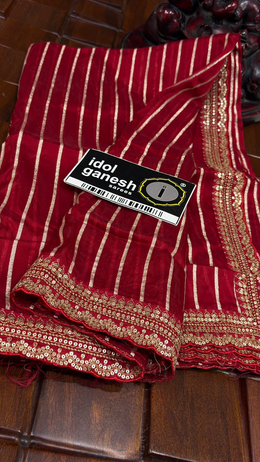 IG7743:lite weight pure HO crape jari weaving 4200/- IG7743:lite weight pure HO crape jari weaving 4200/-